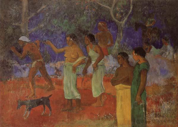 Paul Gauguin Scene from Tahitian Life oil painting picture